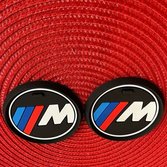 BMW Motorsports Logo Cup Holder Coasters set of 2 NWT - Picture 2 of 4